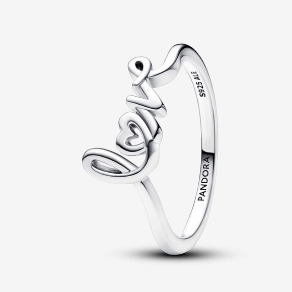 Pandora Jewelry - Pandora Handwritten Love Note Ring Sz 6.5